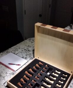 Athena Tournament Chess Inlaid Wood Board Game with Weighted Wooden Pieces, Large 18 x 18 Inch Set 13 71C742 TABL