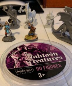Monster Fantasy Creature Mini Action Figure Playset - 98pcs Toy Miniatures with 14 Unique Designs - Dragons,Wizards,Orcs, & More- XL 1/32 Scale Compatible with Dungeons and Dragons and other RPG Games 67 71C7NwbDowL