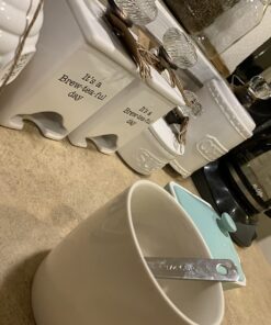 Mud Pie Ceramic Coffee Canister Door Knob Handle, White 30 71C7SYELC9L