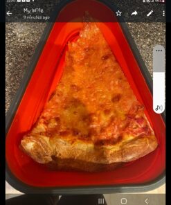 The Perfect Pizza Pack™ - Reusable Pizza Storage Container with 5 Microwavable Serving Trays - BPA-Free Adjustable Pizza Slice Container to Organize & Save Space, Red 1 Pack 43 71C7TCE iiL