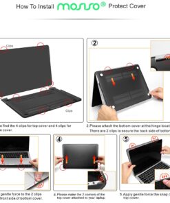 MOSISO Compatible with MacBook Pro 13 inch Case M2 2023, 2022, 2021-2016 A2338 M1 A2251 A2289 A2159 A1989 A1708 A1706, Plastic Pattern Hard Shell Case&Keyboard Cover&Screen Protector,White Marble 40 71C7fzJ9kL