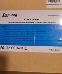 LornCeng HDMI Extender Over Fiber Optic HDMI Extension Balun Adapter 1080P@60Hz Full HD Uncompressed Transmission up to 20km Over Singlemode Fiber, Support All System 26 71C8rh6efwL