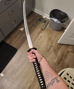 Vulcan Gear Traditional Japanese Handmade Sharp Katana Samurai Sword with Scabbard and Sword Stand Dragon Tsuba 47 71C9DRyXlL