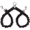 Pet Dog Double Leashes - No Tangle Dog Leash Coupler, Comfortable Shock Absorbing Reflective Bungee Lead for Nighttime Safety, Dual Dog Training Leash for Small, Medium & Large Dogs (Black) 50 71CBLIUxgfL