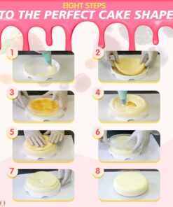 HYQO 3D Silicone Cake Molds for Baking - Silicone Baking Mold Round Cake Pans Brownie Pan with Lid Cake Mold - Mini Cheesecake Molds Non Stick Baking Pan Set Cake Mousse Circle Chocolate Molds Round 3D Silicone Cake Mold 14 71CCeCqRvgL