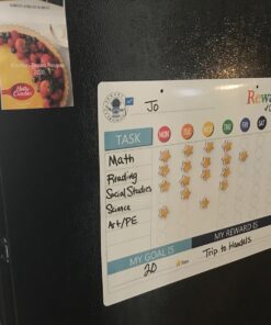 Magnetic Behavior Chore Chart for Kids at Home - Gift Reward Visual Schedule Chart by QUOKKA - Dry and Erase Routine and Responsibility - Use 99 Magnets, Markers, Stickers - from Toddlers to Teens Original 40 71CCekbOhJL