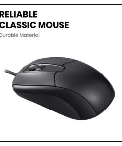 Alternative view of Perixx PERIMICE-209 3 Button USB Wired Mouse - Optical - 1000 DPI - 5.9 Ft Cable - Black