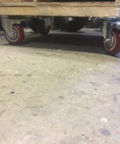 ABSLIMUS 4 inch Heavy Duty Casters Load 2400lbs, Lockable Bearing Plate Caster Wheels with Brakes, 360-degree Swivel Casters for Furniture and Workbench Cart, Set of 4 (Free Screws and a Spanner) 4 inch Red 45 71CFjplQ9fL