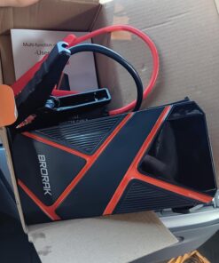 BRORAK Car Jump Starter Battery Pack, 1500A Jump Box for Car Battery Jump Starter, 12V Portable Jump Starter (Up to 7.0L Gas & 4.0L Diesel) Jump Pack with 3 Modes Flashlight and Jumper Cables orange 28 71CFwiz8kL