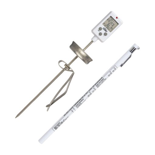 CDN DTC450 Digital Candy/Deep Fry/Pre-Programmed & Programmable Thermometer, White, 10.4" Digital Candy Thermometer