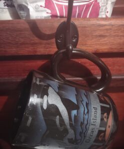 IBosins 10 Pack Heavy Duty Dual Coat Hooks Wall Mounted with 40 Screws Retro Double Hooks Utility Black No Rust Hooks for Coat, Scarf, Bag, Towel, Key, Cap, Cup, Hat (Black) 24 71CGEQcp6fL