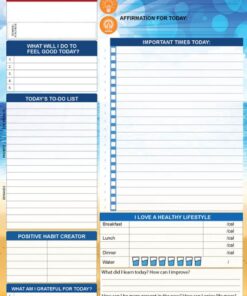 90 Day Planner - A Daily Planner That Is Designed To Increase Happiness, Productivity and Helps You To Achieve Your Goals. A All-in-One Planner Pad System (6" x 9" Blue Sea) 7 71CHSssFEsL