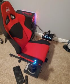 OpenWheeler GEN3 Racing Wheel Simulator Stand Cockpit Red on Black, Video Game Controller, Fits All Logitech G923, G920, Thrustmaster, Fanatec Wheels, Compatible with Xbox One, PS4, PC Platforms. 78 71CIOICtkCL