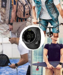 PALADA Men's Digital Sports Watch Waterproof Tactical Watch with LED Backlight Watch for Men Black 30 71CJDr7OCHL