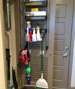 Alternative view of Organize It All Over The Door 4-Basket Hanging Storage Unit With Hooks