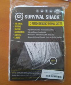 Sharp Survival Shack Emergency Survival Shelter Tent | 2 Person Mylar Thermal Shelter | 8' X 5' All Weather Tube Tent | Reflective Material Conserves Heat | Lightweight | Waterproof | Best Su 46 71CK2zxQ7NL