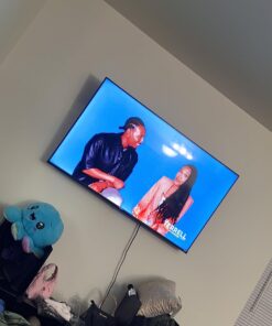 PERLESMITH Tilting TV Wall Mount Bracket Low Profile for Most 23-60 inch LED LCD OLED, Plasma Flat Screen TVs with VESA 400x400mm Weight up to 115lbs, Fits 16" Wood Stud Black 28 71CL9wTOsLL