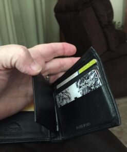 Alpine Swiss Mens RFID Blocking Leather Multi Card High Capacity Bifold Wallet One Size Black 28 71CLWRyHQpL