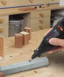 GOXAWEE Rotary Tool Kit with MultiPro Keyless Chuck and Flex Shaft -140pcs Accessories Variable Speed Electric Drill Set for Handmade Crafting Projects and DIY Creations Black 25 71CM1lQgQaL