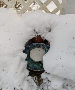 Farm Innovators HR-75 Outdoor Premium Cast Aluminum Decorative Heated Rock Automatic Bird Bath De-Icer for Harsh Winters, 75 Watts, Beige 23 71CMYlFVotL