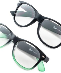 Specs retro 80's Vintage Reading Glasses Value Pack Matte Black Frame + Black/ Green Gradient Frame 1.25 x 9 71CN6SA8poL
