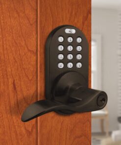 MiLocks TKL-02OB Digital Lever Handle Door Lock with Keyless Entry via Keypad Code for Interior Doors, Oil Rubbed Bronze 11 71CNSGbVcGL