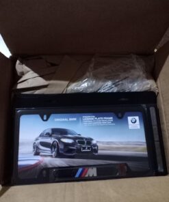BMW Black Stainless Steel License Frame with M Logo 25 71CNSeO8G8L
