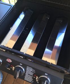 Hongso SPE051 (3-pack) Stainless Steel Heat Plates, Heat Shield, Heat Tent, Burner Cover Replacement for Chargriller 3001, 3008, 3030, 4000, 4208, 5050, 5072, 5252, 5650 Gas Grill (18 15/16" x 3 7/8") 23 71CNx6SVcDL