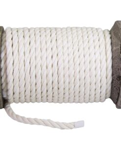 Ravenox Natural Twisted Cotton Rope | Made in The USA | Strong Triple-Strand Cordage for Sports, Décor, Pet Toys, Crafts, Macramé & Indoor Outdoor Use| by The Foot & Diameter (Multiple Color) Natural White 1/2 Inch x 10 Feet 17 71COlXGaqgL