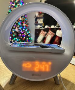 Dekala 【Upgraded】 Arches Gradual Sunrise Alarm Clock with Wireless Charging Bluetooth Speaker White Noise Sleep Sound Machine with Night Light for Adults Touch/App/Button Control Work with Alexa With Wireless Charger & App UPGRADED 37 71CP7ro71wL 2