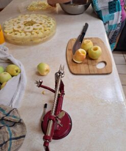 Johnny Apple Peeler, Corer, Slicer, Pie Maker, Stainless Steel Blades, Red VKP1010 Suction Base 33 71CP8KHLfBL