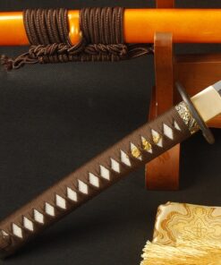 YJ COOL Real Sharp Japanese Samurai Katana Sword 1095 Carbon Steel Full Tang Shiny Blade 15 71CPvKvuG2L