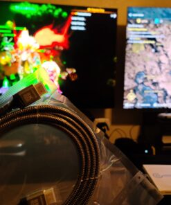 Highwings 8K 10K HDMI Cable 48Gbps 6.6FT/2M, Certified Ultra High Speed HDMI® Cable Braided Cord-4K@120Hz 8K@60Hz, DTS:X, HDCP 2.2 & 2.3, HDR 10 Compatible with Roku TV/PS5/HDTV/Blu-ray 6.6 feet Grey 47 71CQl73KaOL