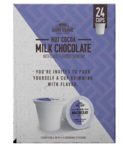 Grove Square Hot Cocoa Pods, Milk Chocolate, Single Serve (Pack of 24) (Packaging May Vary) Hot Cocoa Milk Chocolate Pods 19 71CQlWdnyL