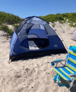 Pacific Pass 2/4/6 Person Family Dome Tent with Removable Rain Fly, Easy Setup for Camp Outdoor Navy Blue 4 Person 35 71CR5 6v8OL