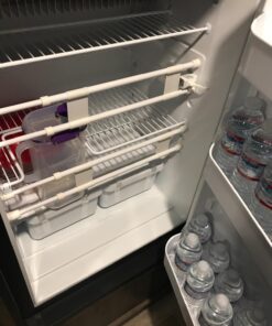 Camco 28" Double RV Refrigerator Bar, Holds Food and Drinks in Place During Travel, Prevents Messy Spills, Spring Loaded and Extends Between 16" and 28" - White (44073) 21 71CS2oA4ZXL