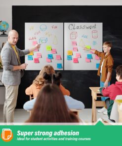 CREGEAR Large Chart Paper for Teachers, Sticky Flip Chart Paper 25 x 30 Inches,30 Sheets/Pad, Easel Paper Pad for White Board with 10 Colorful Markers 6 Sticky Note Pads 7 Pack (25 x 30 Inches 7PACK) 20 71CStJARmIL 1