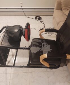 VEVOR Racing Simulator Stand Adjustable Steering Wheel Stand Carbon Steel Racing Wheel Stand fit for Logitech G25, G27, G29, G920, Racing Wheel Gaming Stand, Not Included Wheel,Pedals and Chair Black 68 71CTX0ScFcL