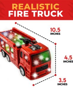 WolVolk Electric Firetruck - Unstoppable Adventure with Stunning 3D Lights and Sirens Fire Truck Toys for 3 Year Old Boys 20 71CTaqeJw4L