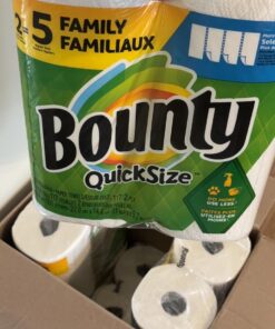 Bounty Quick-Size Paper Towels, White, 12 Family Rolls = 30 Regular Rolls 35 71CUdyarbQL