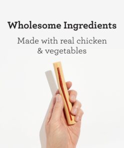 DreamBone DreamSticks, Rawhide Free Dog Chew Sticks Made with Real Chicken and Vegetables, 15 Sticks 15 Count 14 71CV quXcL