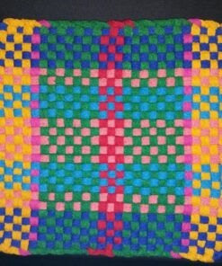 Friendly Loom 7" Potholder Kit Green Metal Loom and Bright Rainbow Color Cotton Loops, Makes 2 Potholders, MADE IN THE USA by Harrisville Designs. Multicolor 54 71CV52pknBL