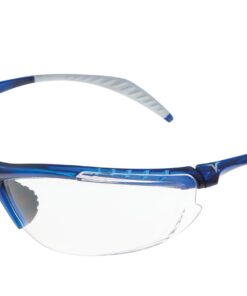 Encon Wraparound Veratti 307 Safety Glasses, Clear Lens, Translucent Blue Frame (Pack of 1)