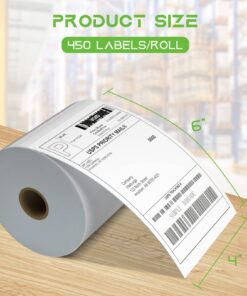 MFLABEL® 4 Rolls of 450 Direct Thermal Shipping Labels 4x6 for Zebra 2844 Zp-450 Zp-500 Zp-505 450 Labels/ Rolls 11 71CVDqIJdL