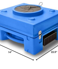 B-Air RA-650 HEPA Air Scrubber Commercial Industrial Grade Air Purifier Negative Air Machine for Water Damage Restoration, Blue 13 71CVaUrdVjL