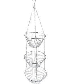 Fox Run Three Tier Hanging Wire Baskets, 11 x 11 x 6.75 inches, Chrome 24 71CVy647YhL