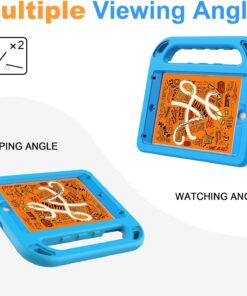 BMOUO Kids Case for iPad Mini 4/iPad Mini 5, iPad Mini 4/5 Case - Built-in Screen Protector, Shockproof Handle Convertible Stand Kids Case for iPad Mini 5th/4th Generation 7.9", Blue 16 71CW5TUsz L