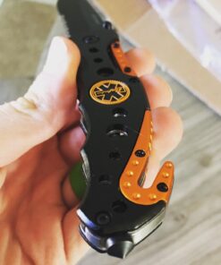 Alternative view of Snake Eye Tactical EMT Black & Orange Folding Pocket Knife