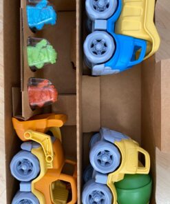 Green Toys Construction Vehicle Set, 3-Pack - Pretend Play, Motor Skills, Kids Toy Vehicles. No BPA, phthalates, PVC. Dishwasher Safe, Recycled Plastic, Made in USA. 45 71CWww4h9tL