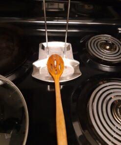 Yummy Sam Pot Lid Holder and Spoon Rest, Stainless Steel Utensils Lid Spoon Holder Ladle Rest Pot Lid Rack Shelf Stand Holder Multifunctional Storage Rack Stove Organizer (Silver) 44 71CX3b96rQL